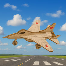 Buildable 3D Wooden Jet Puzzle