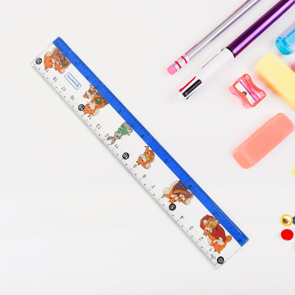 Cartoon Printed Plastic Ruler 20 cm (1 Pc)